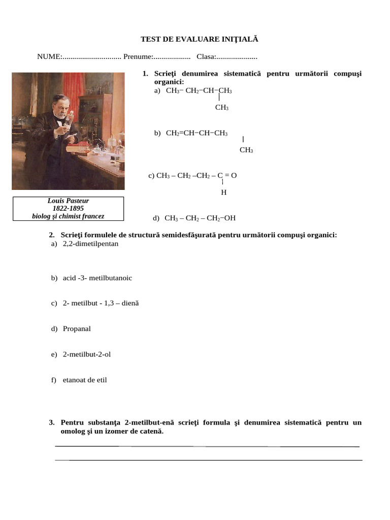 1 Test de Evaluare Initiala 12 | PDF