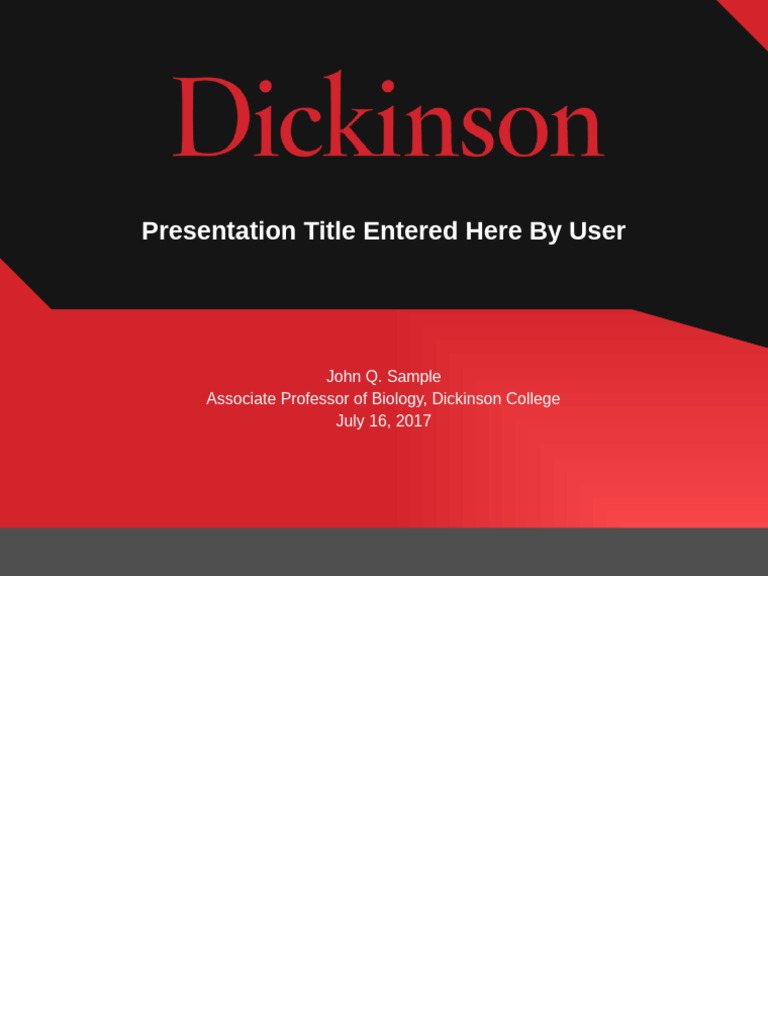 Dickinson template standard format basic pdf