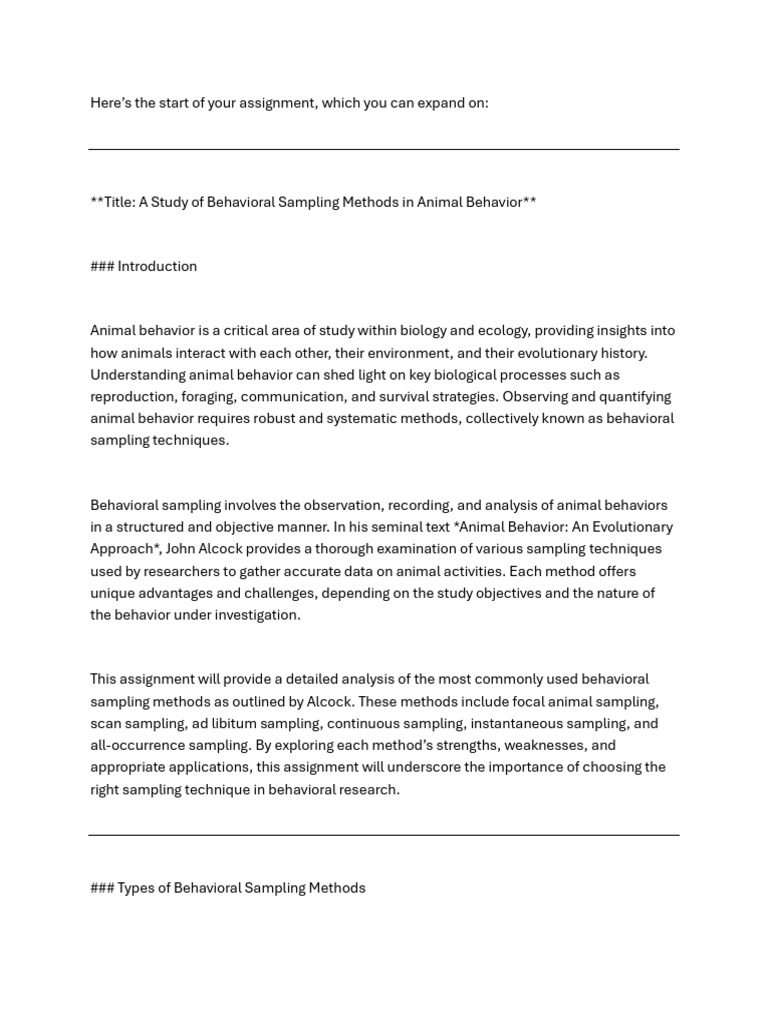 Animal behaviour pdf