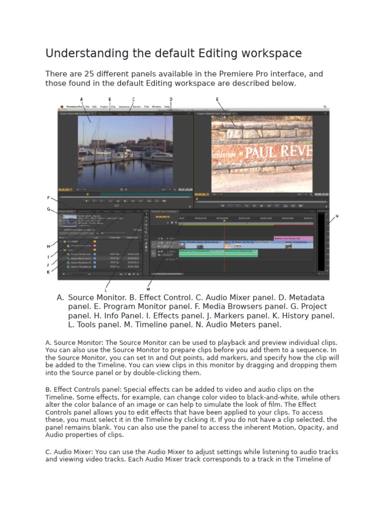 Understanding The Premiere Pro Interface Pdf