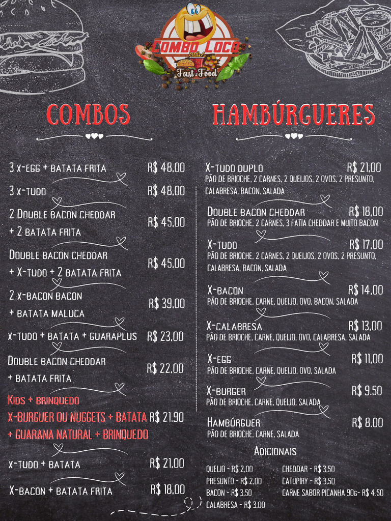 Cardápio Menu Pizzaria Pizzas Salgadas e Doces (Menu) - 20241005 ...
