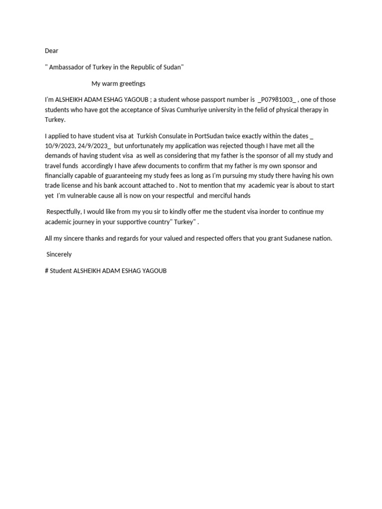 Dear Ambassador | PDF