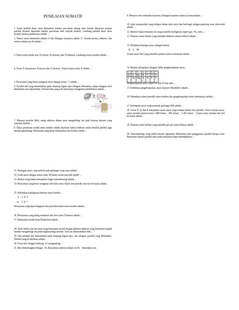 Penilaian Sumatif | PDF
