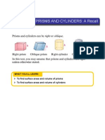 Find surface areas and volumes of prisms and cylinders