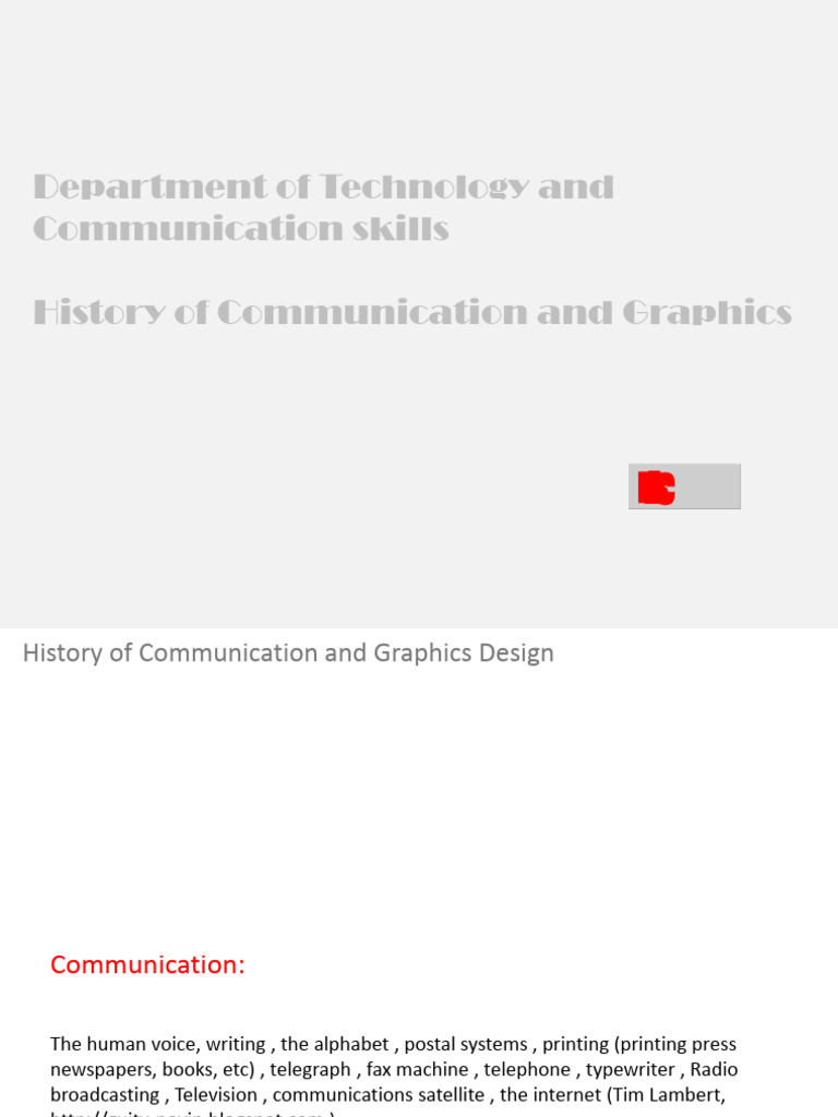 01 - A Brief History of Communication and Graphics | PDF