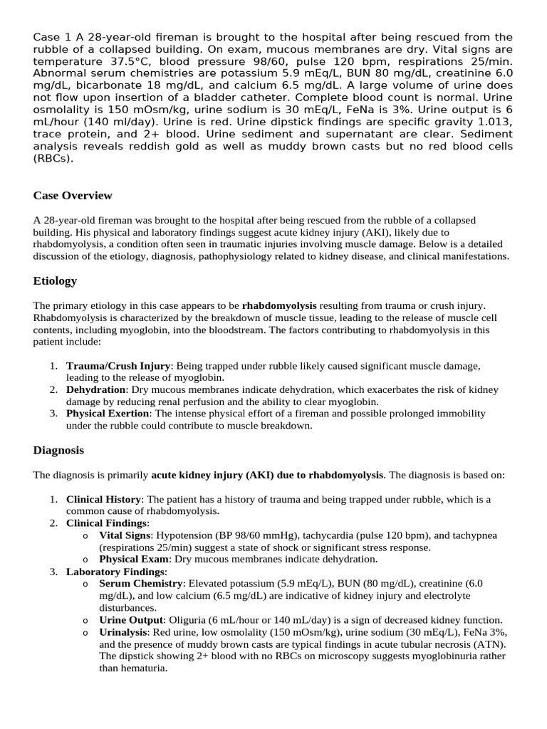 Renal Case | PDF
