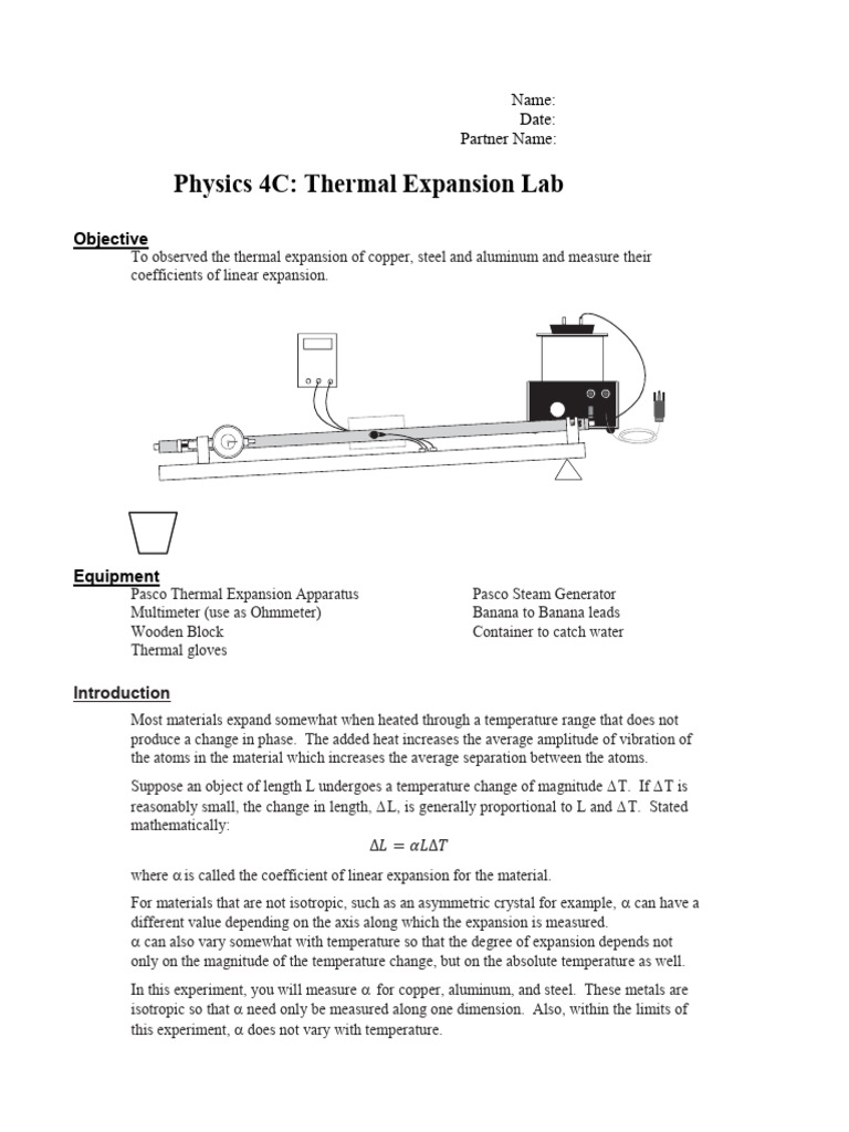Lab #7 Thermal Expansion | PDF