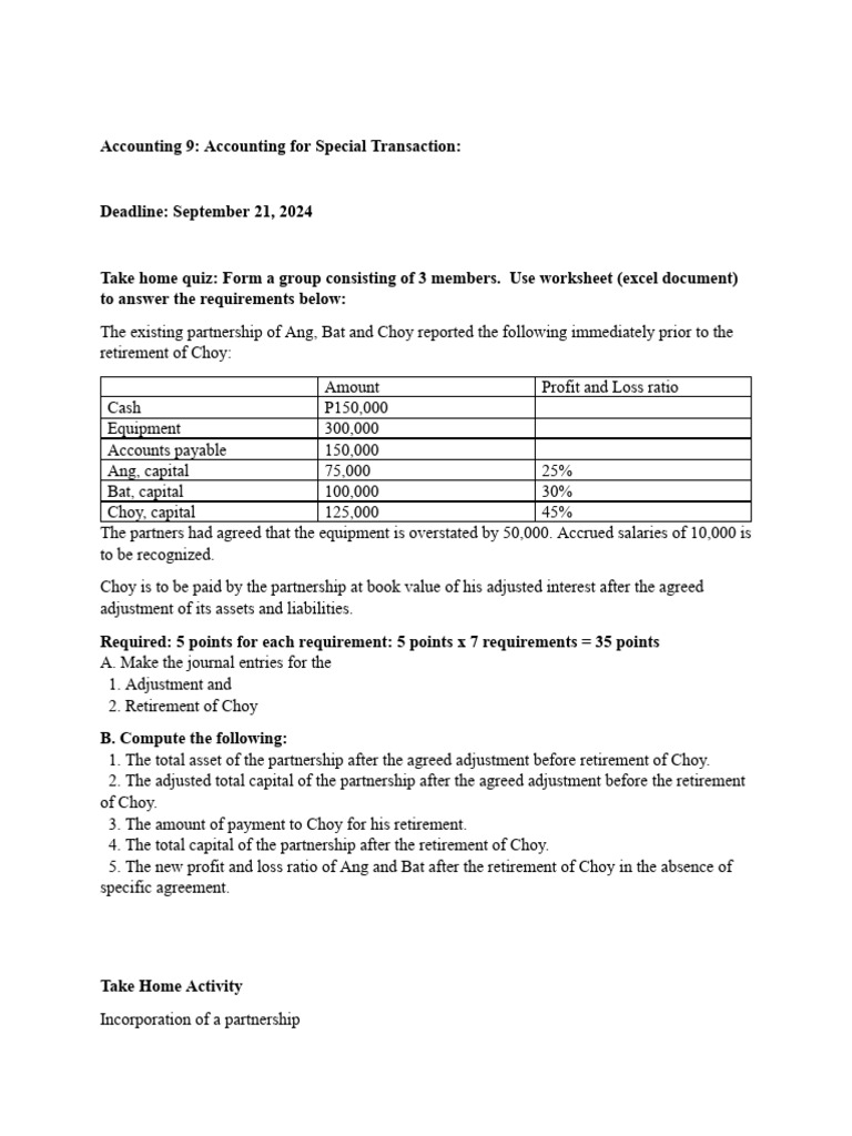 Accounting for Partnerships | PDF | Partnership | Book Value