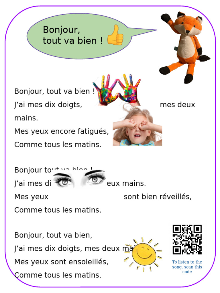 4-Bonjour, Tout Va Bien ! Mascotte Renard | PDF