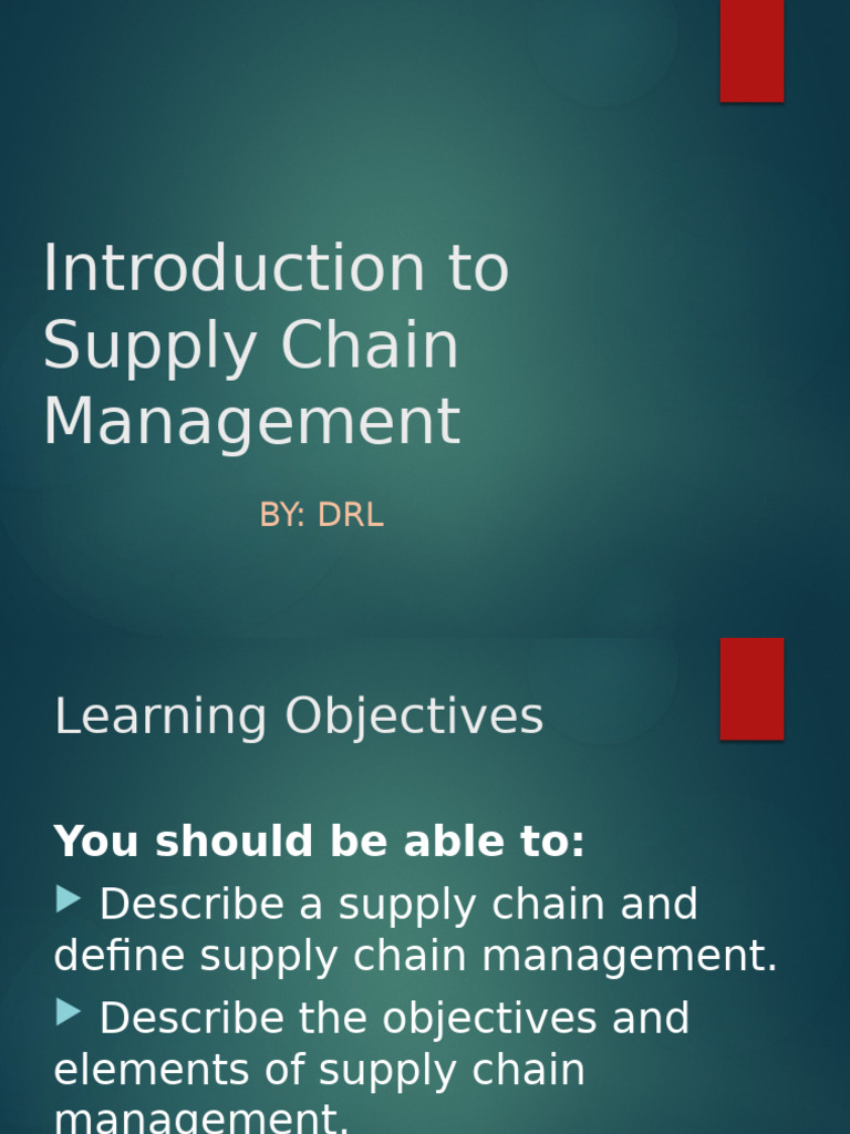 SCM - Lesson 1 Introduction | PDF