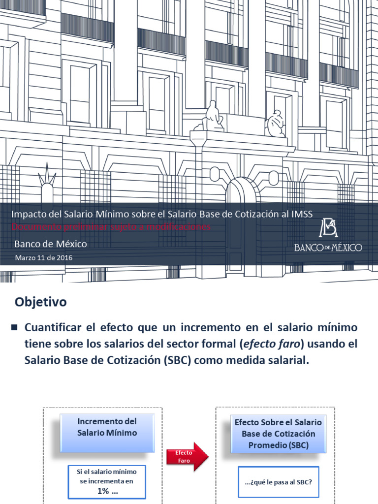 Impacto Del Salario Minimo Sobre El Salario Base de Cotizacion Al IMSS ...