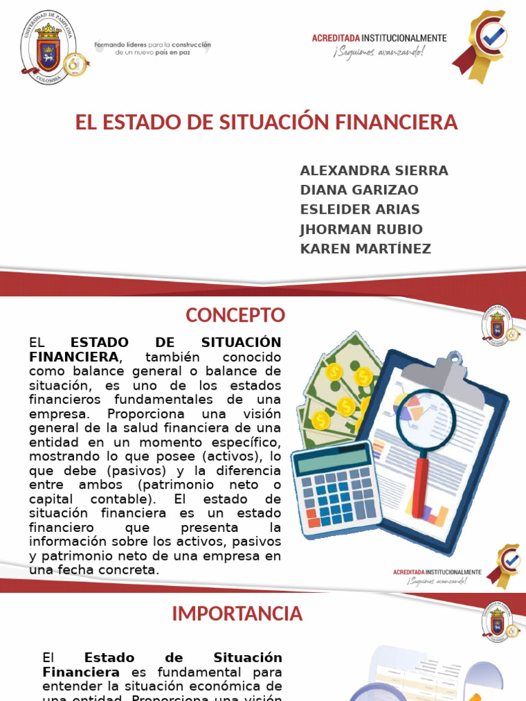 El Estado de Situación Financiera | PDF | Contabilidad | Hoja de balance