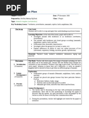 Science Lesson Plan