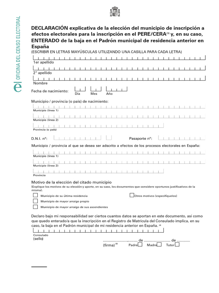 Declaración Explicativa ANGEL - 033103 | PDF