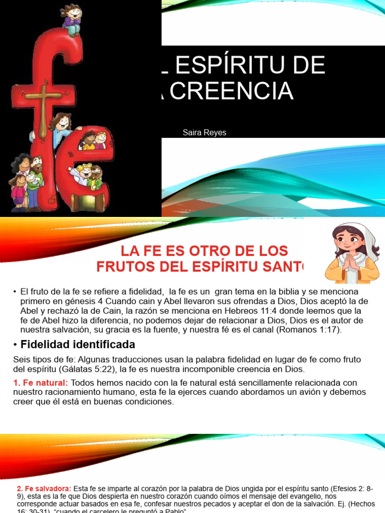 La Fe y Fidelidad en la Biblia | PDF | Fe | Fruto Del Espiritu Santo