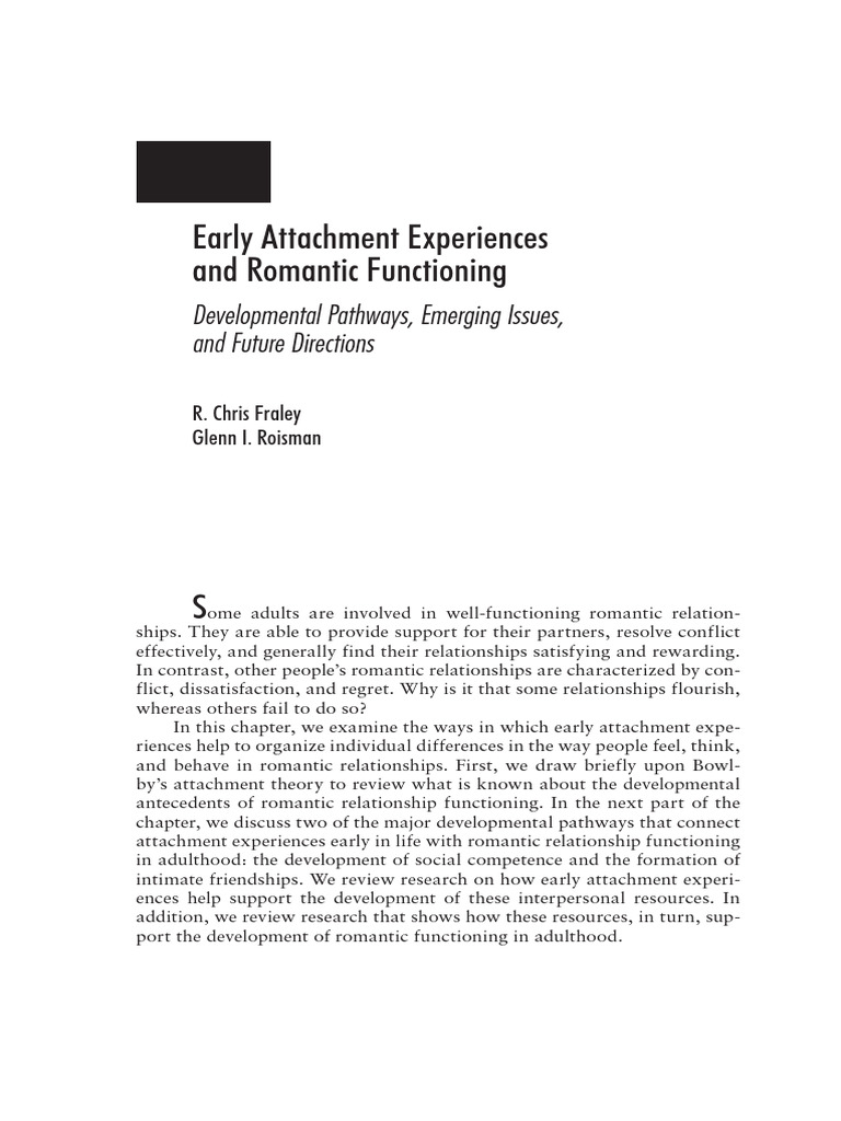 Fraley, R. C., & Roisman, G. I. (2015) - Early Attachment Experiences ...