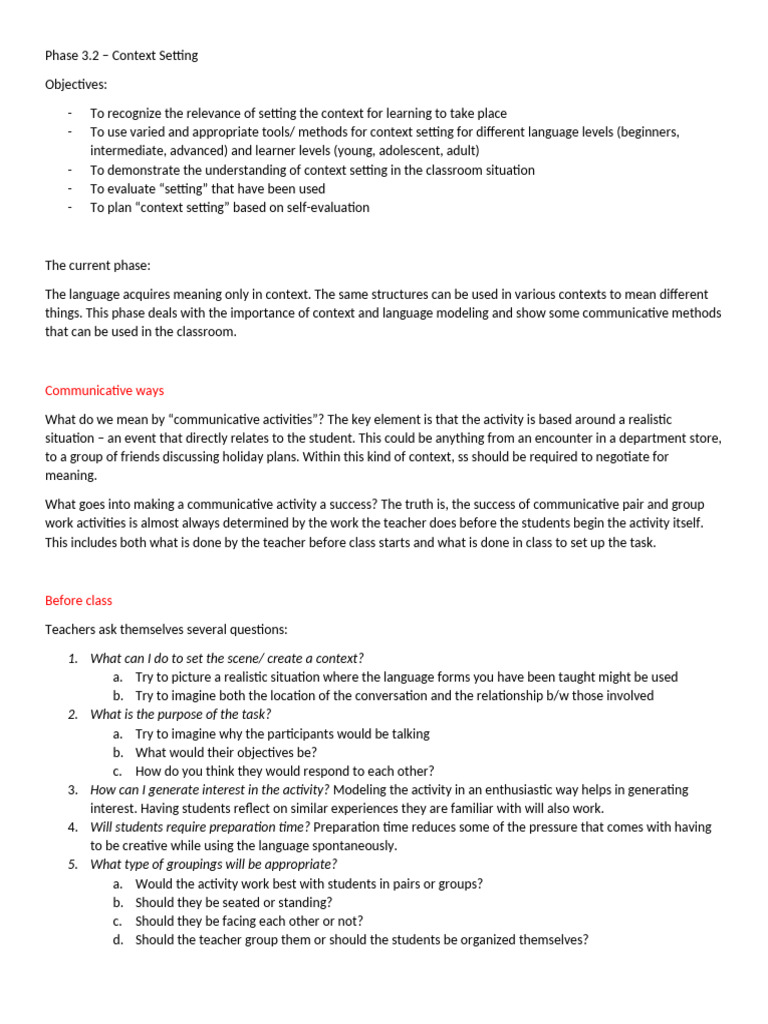 Phase 3.2.context Setting | PDF