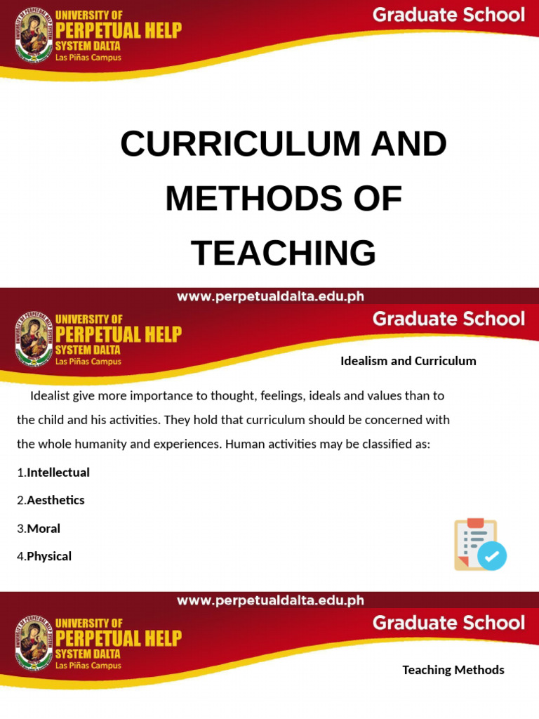 Curriculum and Methods of Teaching | PDF
