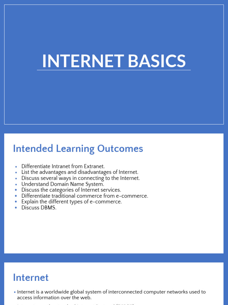 Module 4- Internet Basics | PDF