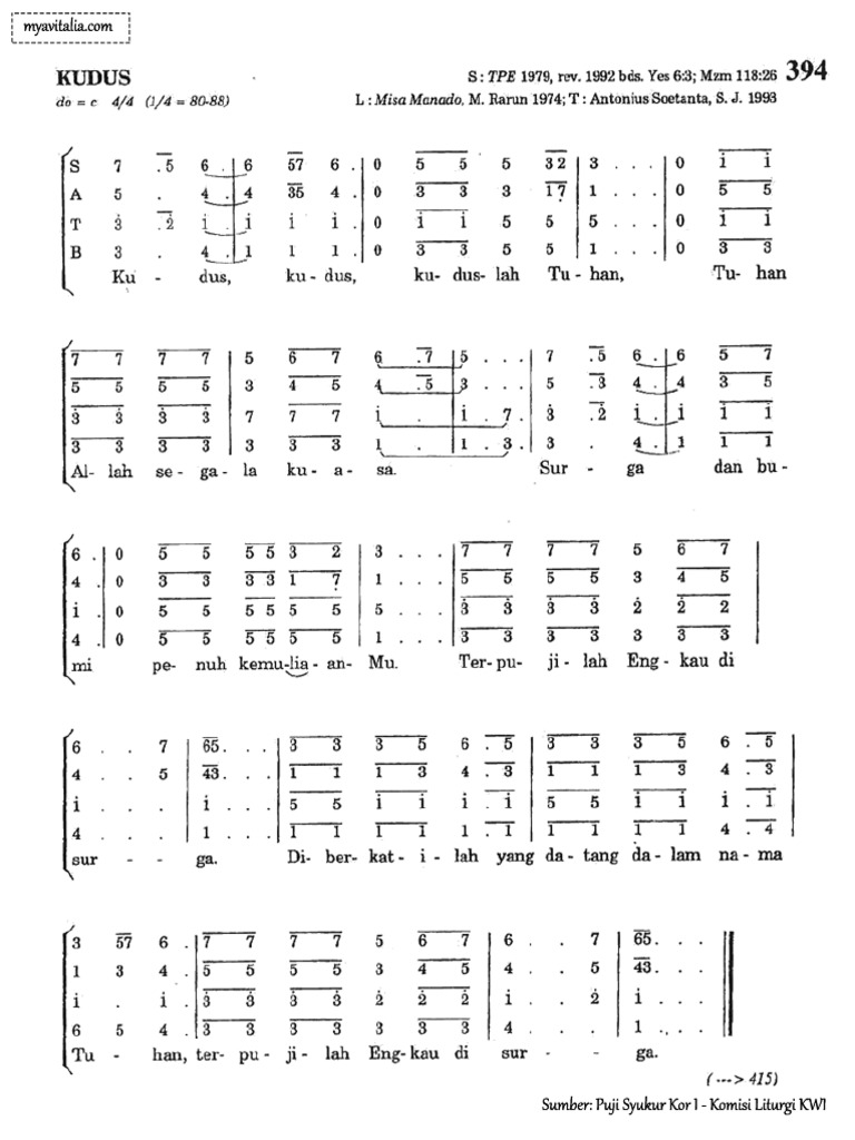 PS 394 - Kudus Misa Manado-1 | PDF