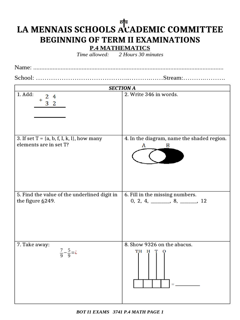 p-4-mathematics-beginning-of-term-2-examinations-la-mennais-schools