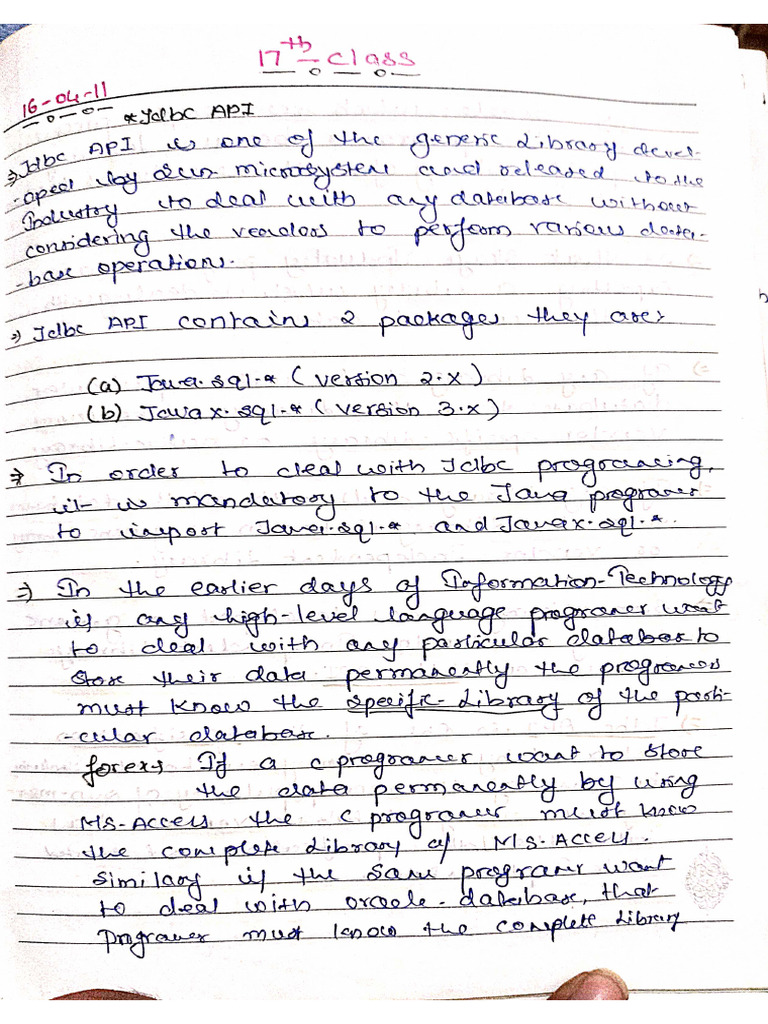 Java JDBC Notes | PDF