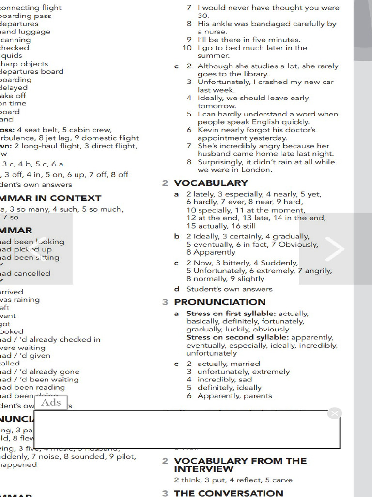 English File 4th Ed Upper Intermediate Workbook Keys 3 | PDF