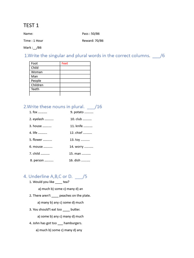 Tuition Test 1 | PDF