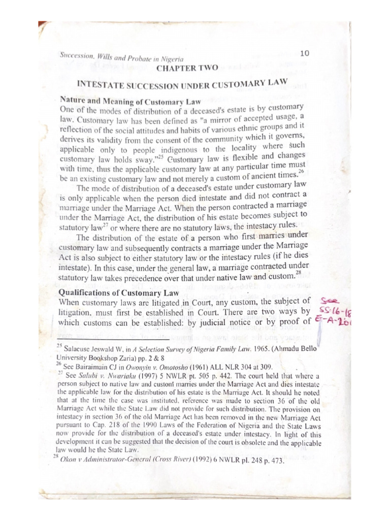 Succession, Wills and Probate in Nigeria - Kolawole | PDF