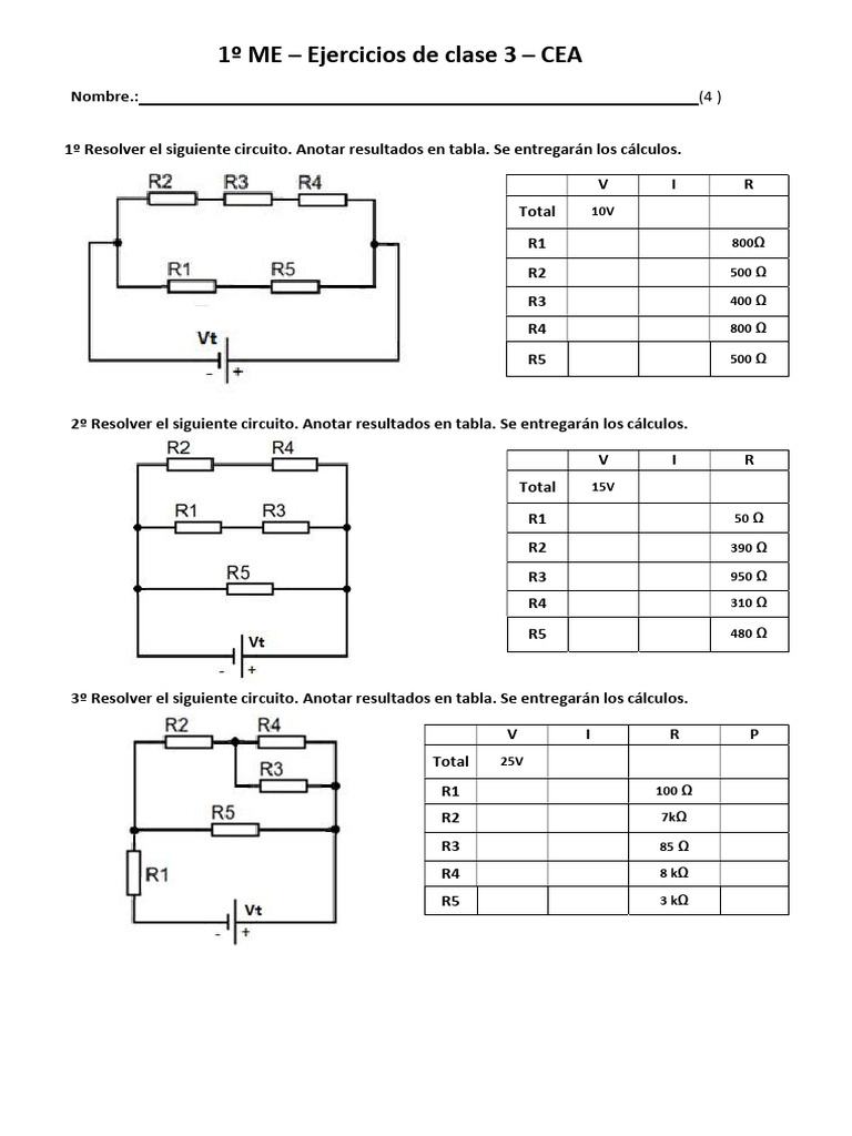 Resistencias 3CEA. | PDF