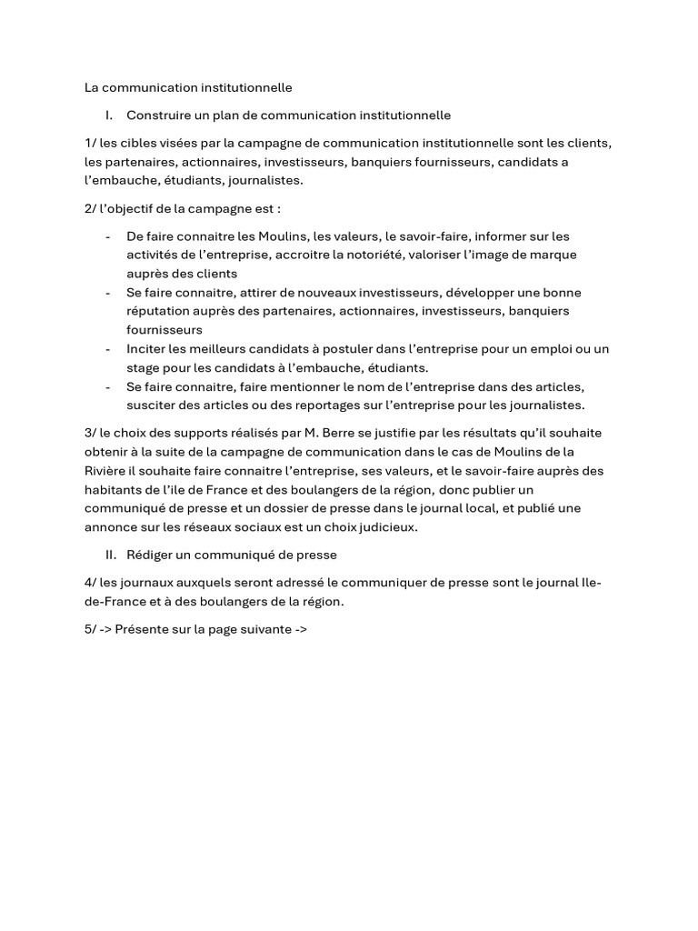 La Communication Institutionnelle | PDF
