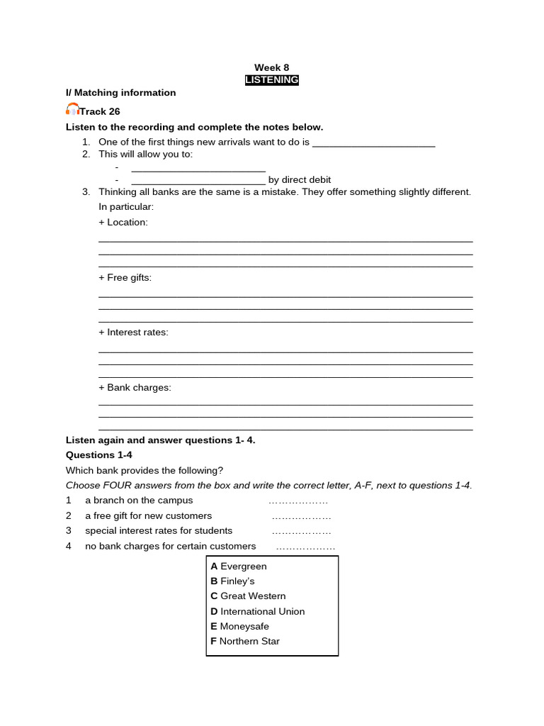 Further Practice - MATCHING | PDF