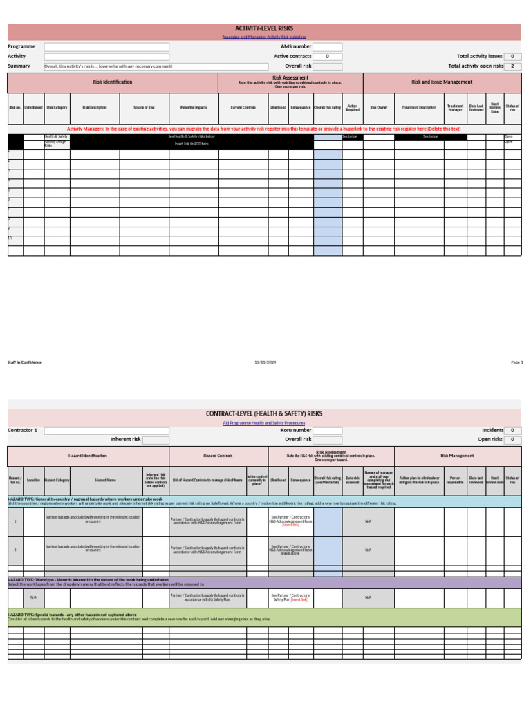 Risk Register Template 22 | PDF