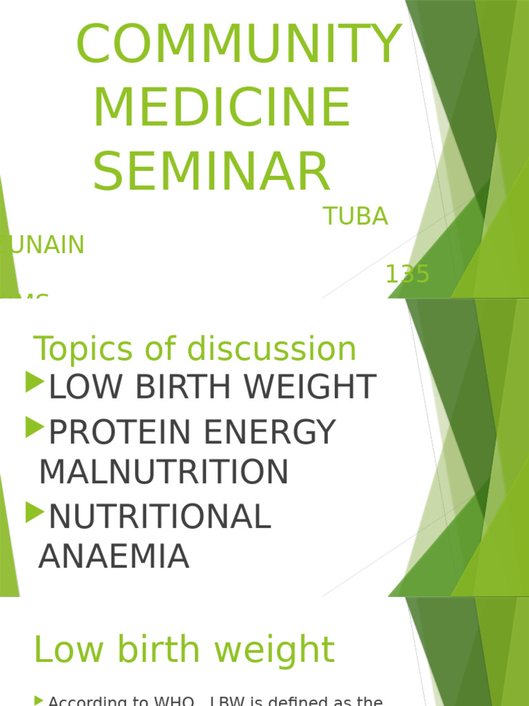 Addressing Low Birth Weight and Malnutrition | PDF | Anemia | Low Birth ...
