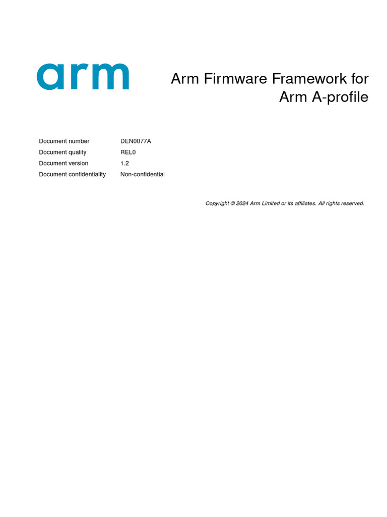 Den0077a firmware framework arm a profile 1 2 rel0 pdf