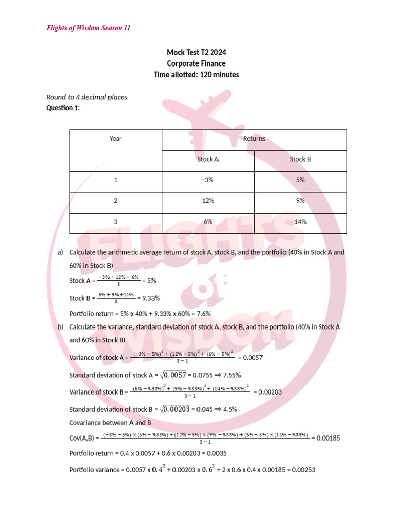 Mock Test T2 2024 Cf Pdf
