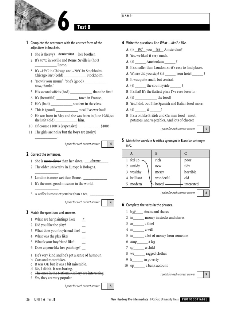 Test b heavier than did like pdf