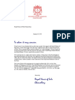 10.01.2012 Confirmation of Andres Linholm Appointment As Chancellor To Raja Muda Muedzul Lail Tan Kiram, The Legitimate Head of The Royal House of Sulu