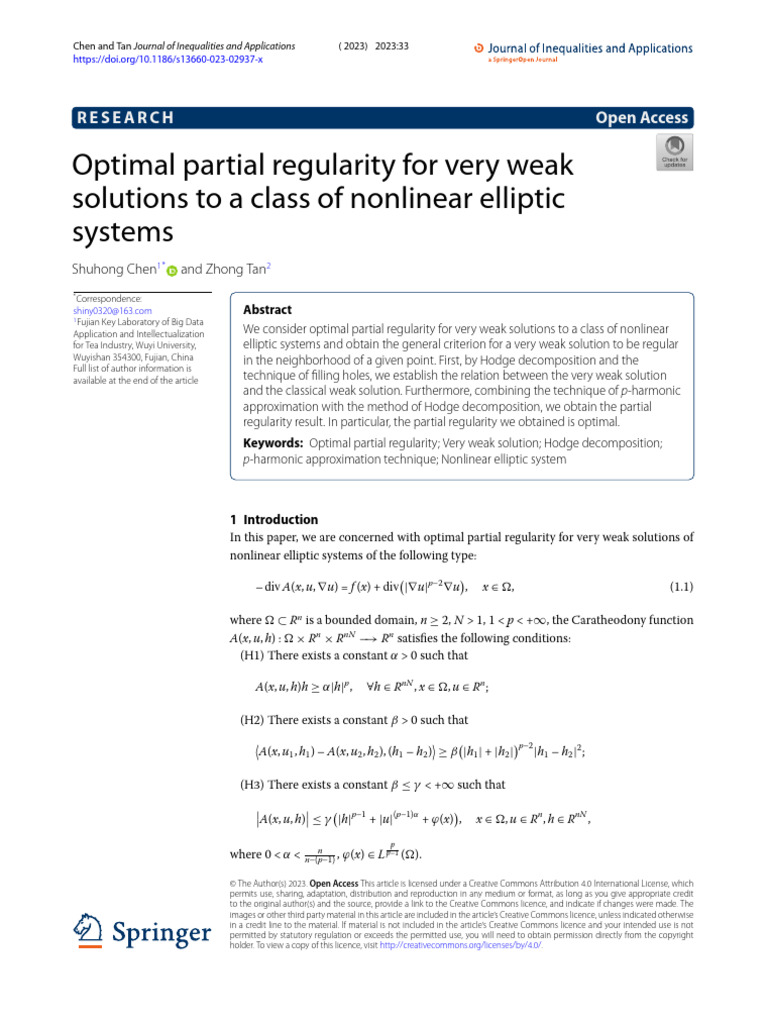 Optimal Partial Regularity For Very Weak Solutions To A Class of ...