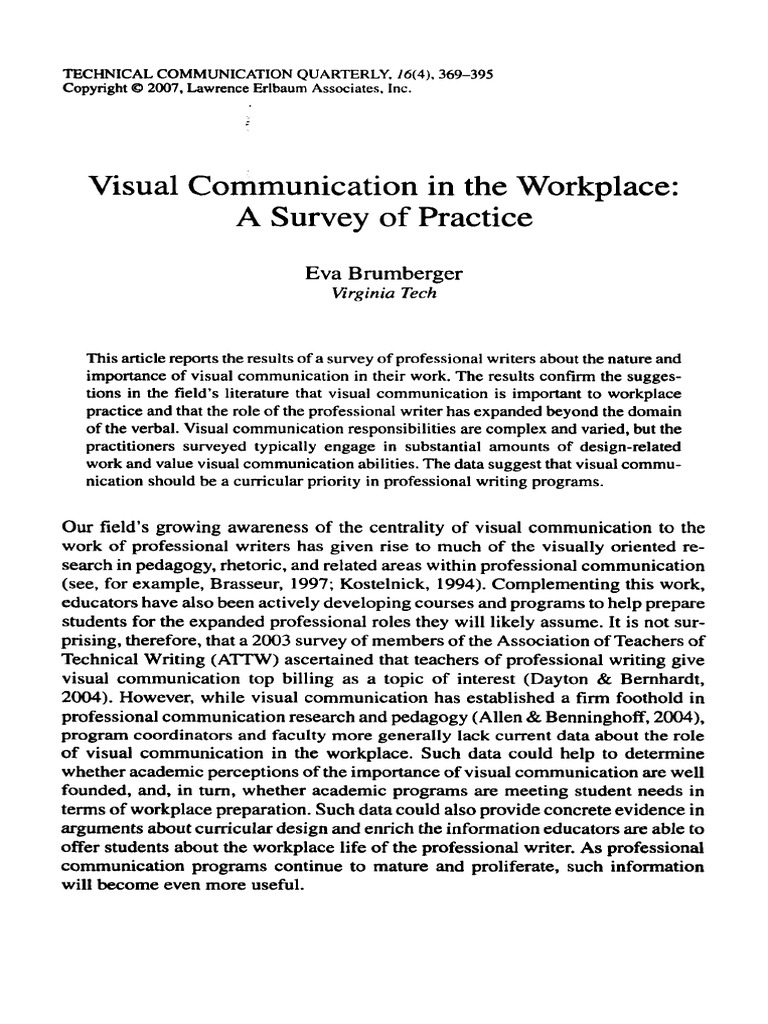 Visual Communication in The Wo | PDF