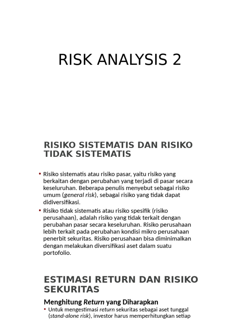 Risk analysis 2 pdf