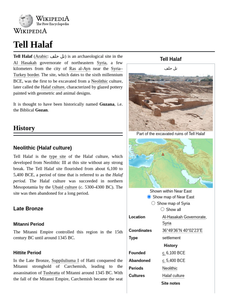 Ayurveda - Tell Halaf - Wikipedia | PDF