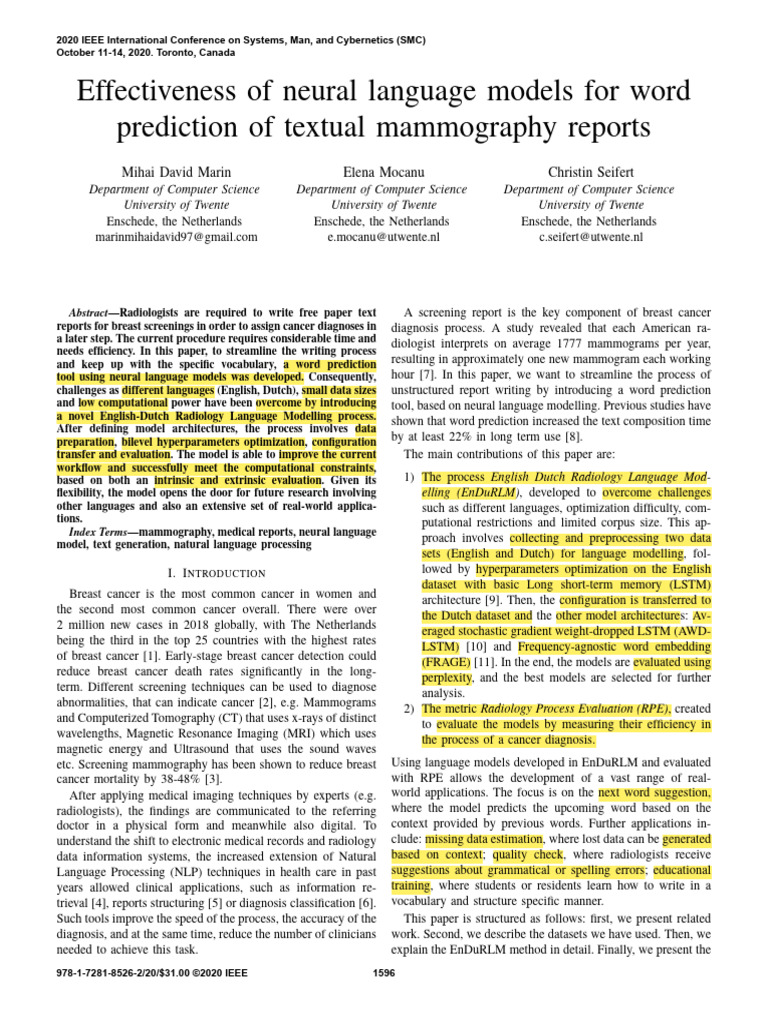 Effectiveness of Neural Language Models For Word Prediction of Textual ...