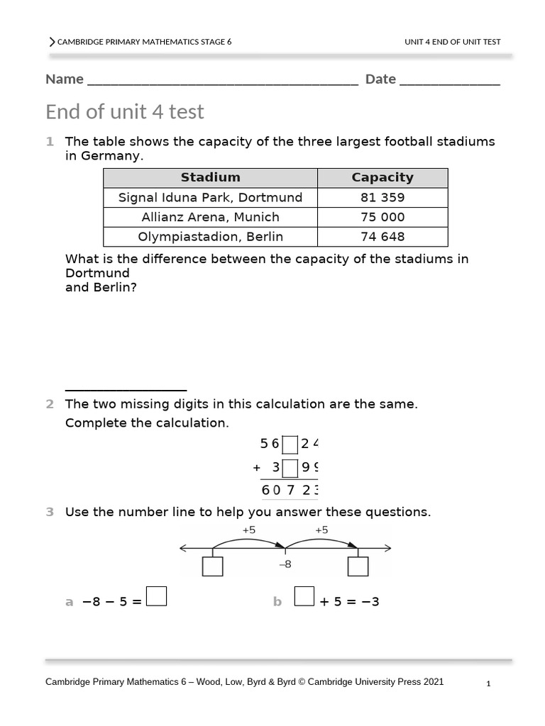 Stage 6 Unit 4 EofU Test | PDF