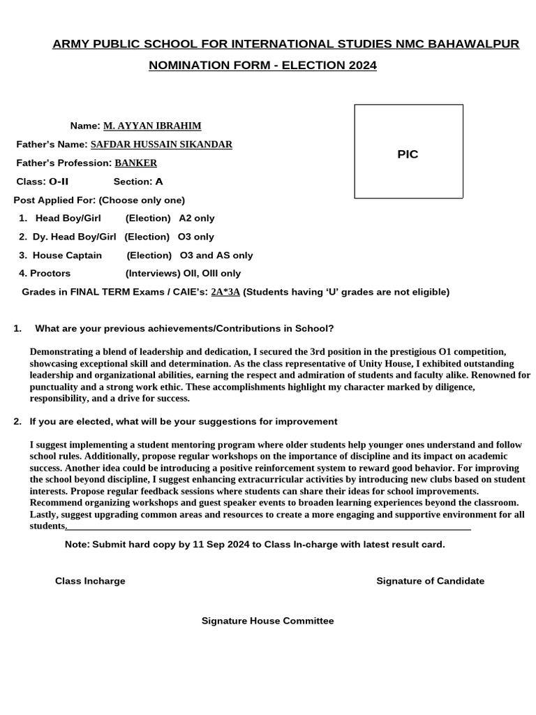 Election Form | PDF