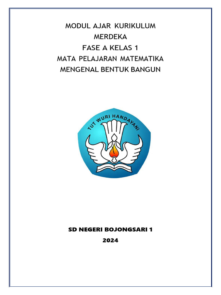 Modul Ajar Matematika Kelas 1 | PDF