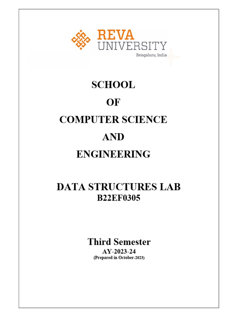Data Structures Lab Manual | PDF