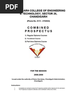 Prospectus Diploma Ccet