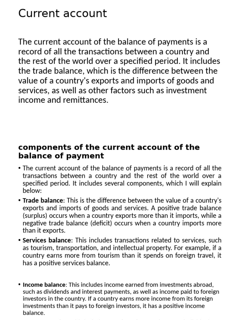Current Account | PDF