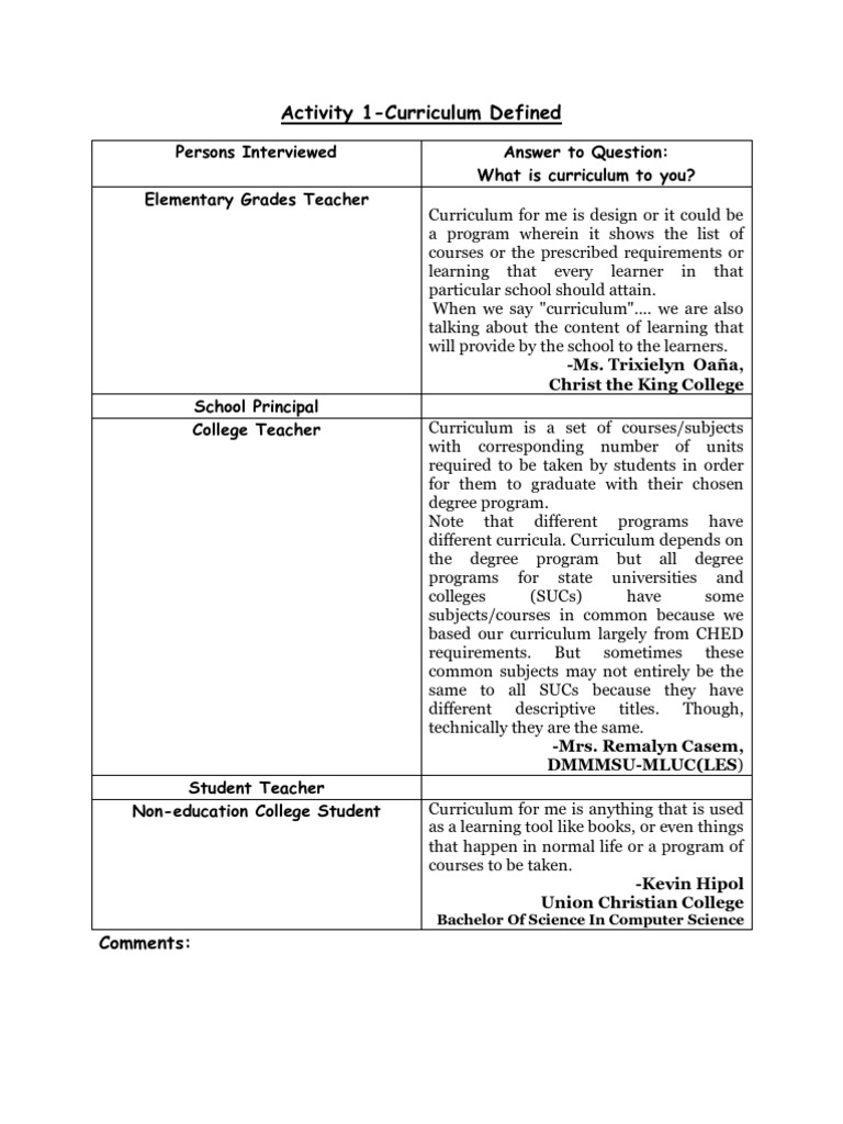 Curriculum 2 | PDF | Curriculum | Teachers